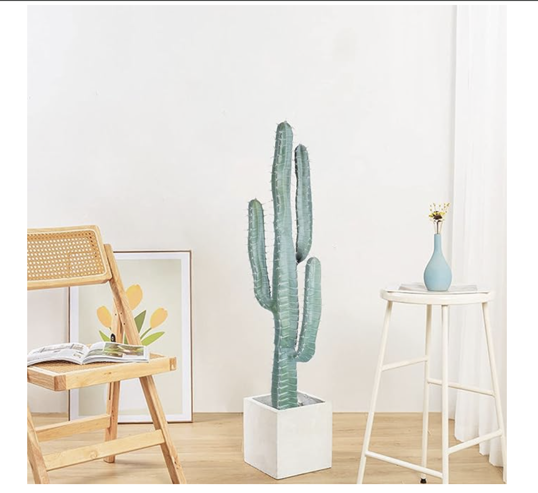 Artificial Tall Big Cactus Plants Faux Cacti Saguaro with Planter for Indoor Outdoor – NEW